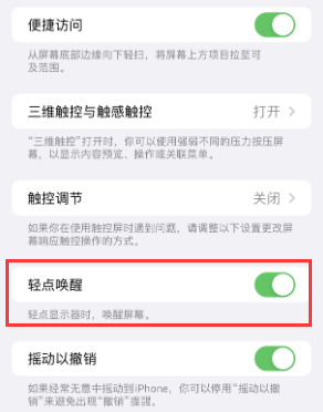 天涯苹果授权维修站分享iPhone轻点无法唤醒怎么办 