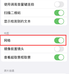 天涯苹果手机维修网点分享iPhone如何开启九宫格构图功能 